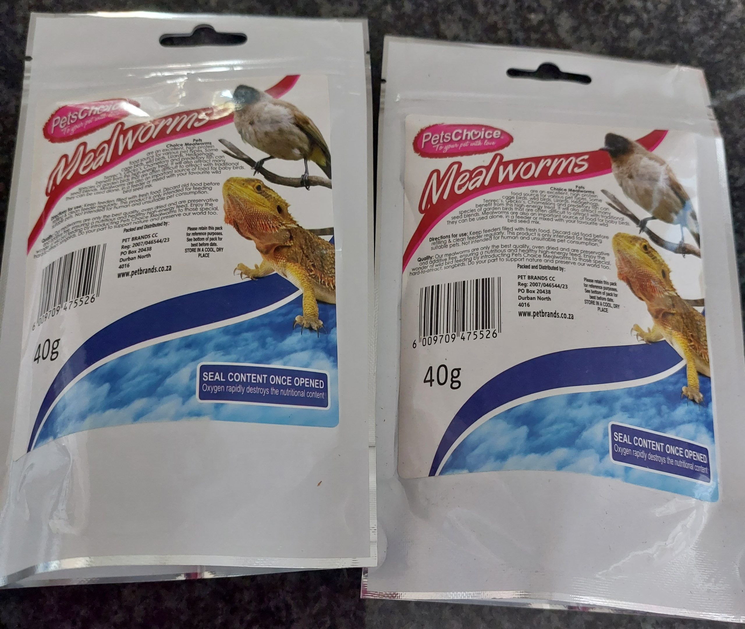 Image showcasing Petchoice Dried Mealworms 40g – Chinchilla Heaven